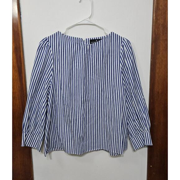 Tuckernuck Pomander Place Nautical Blue/White Striped Top Sz Medium Cotton - Picture 8 of 8